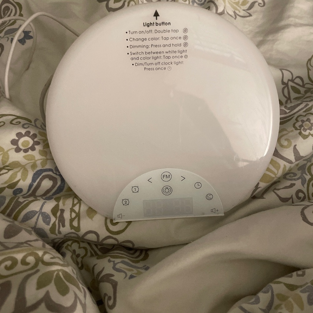 Wake up light alarm clock